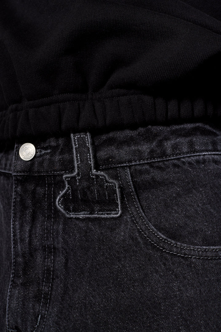 CC Black Denim Pants Baggy - Image 6