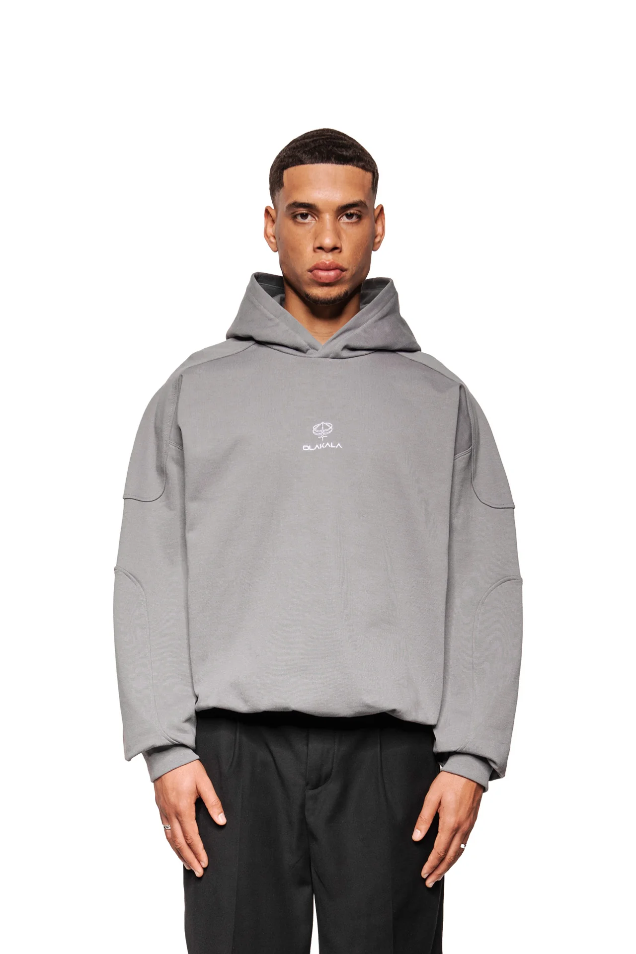 Discreet Mask Hoodie Dark Gray - Image 3
