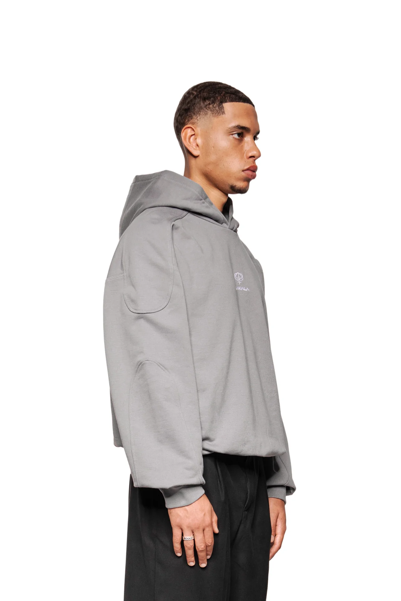 Discreet Mask Hoodie Dark Gray - Image 4