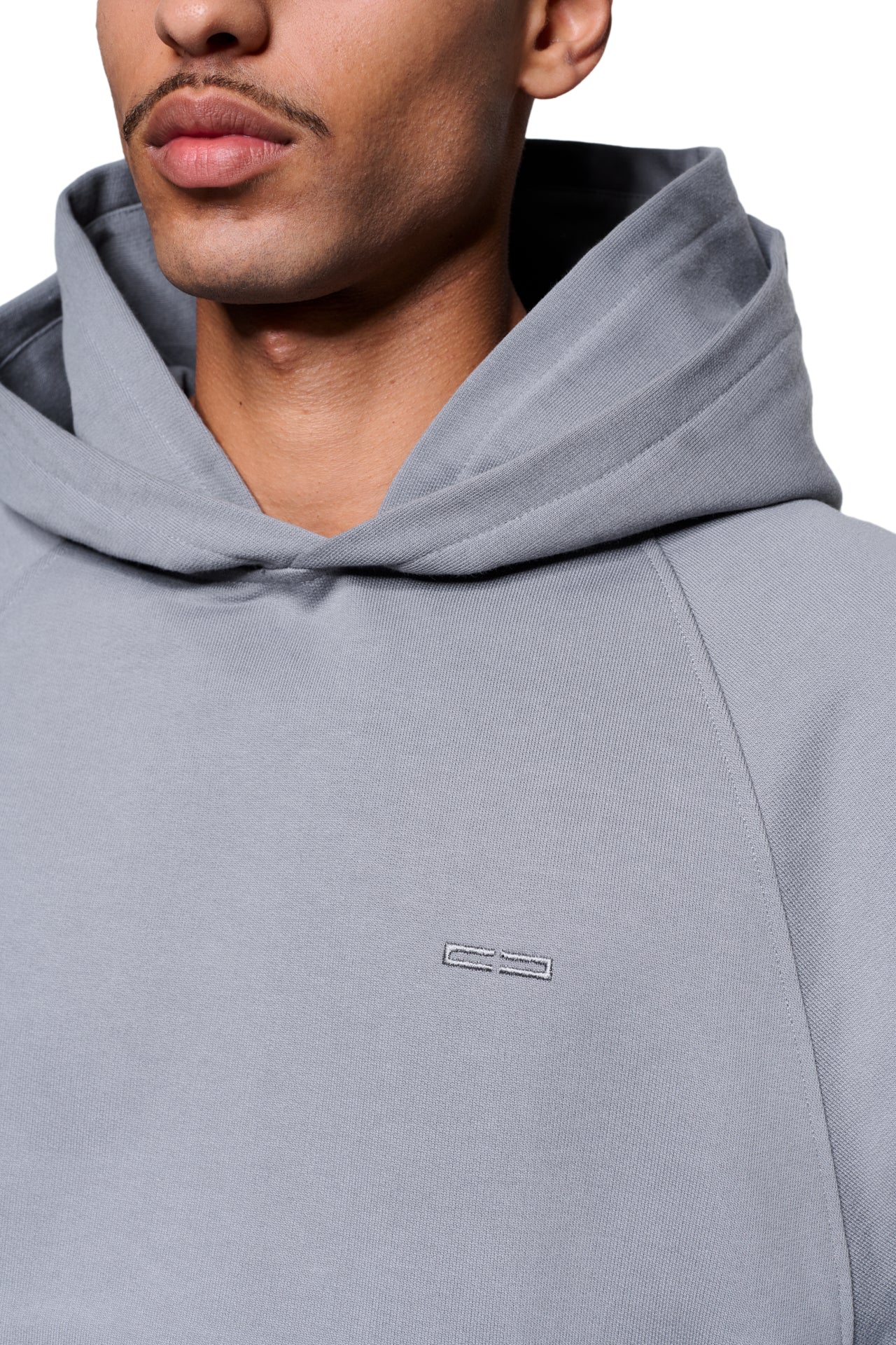 Double Hood Hoodie Gray - Image 6