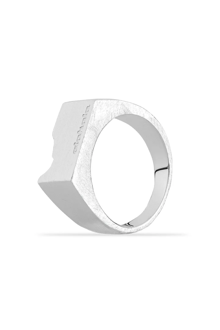 E.O.I Brushed Statement Ring - Image 2