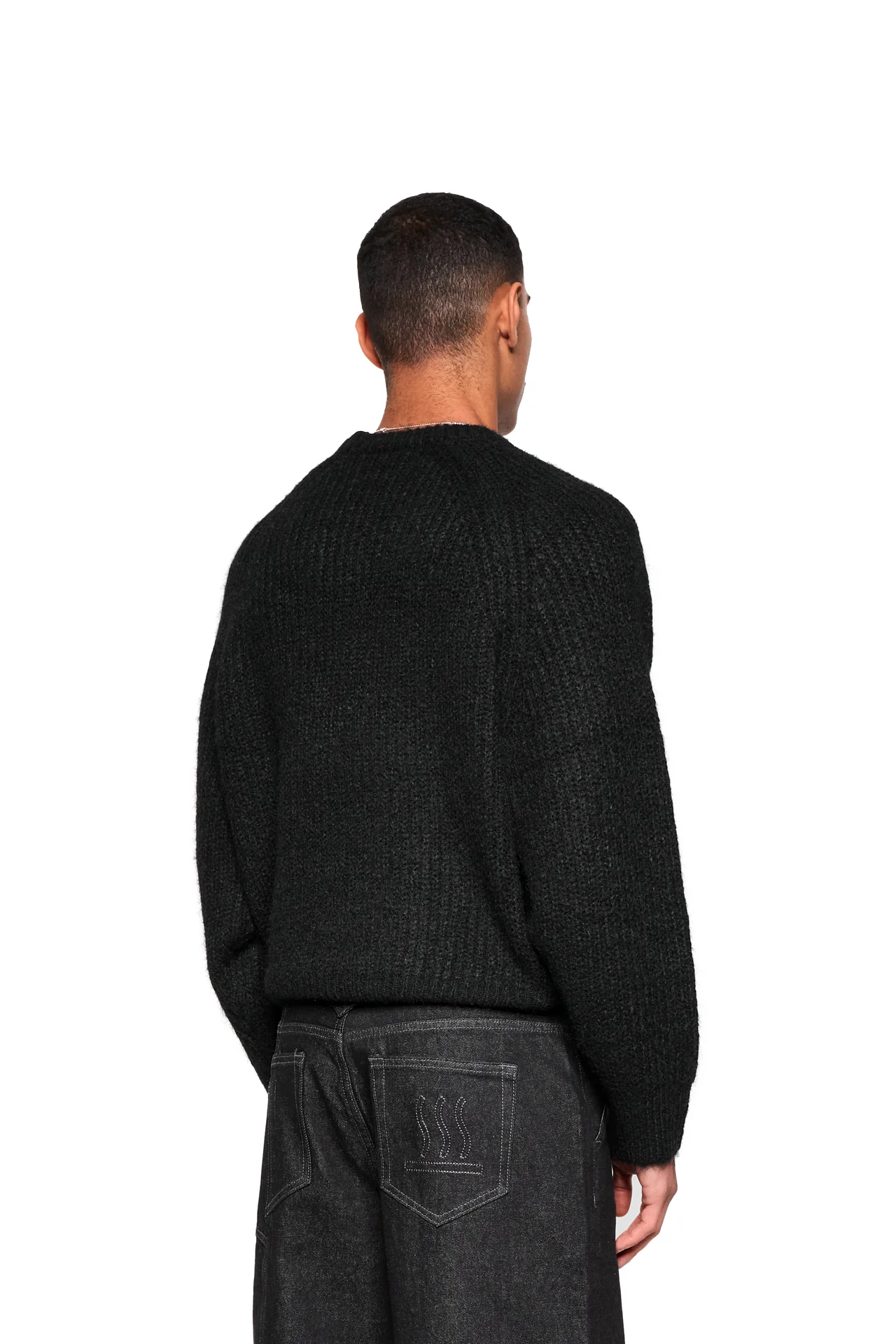 Fuzzy Knit Sweater Black - Image 5