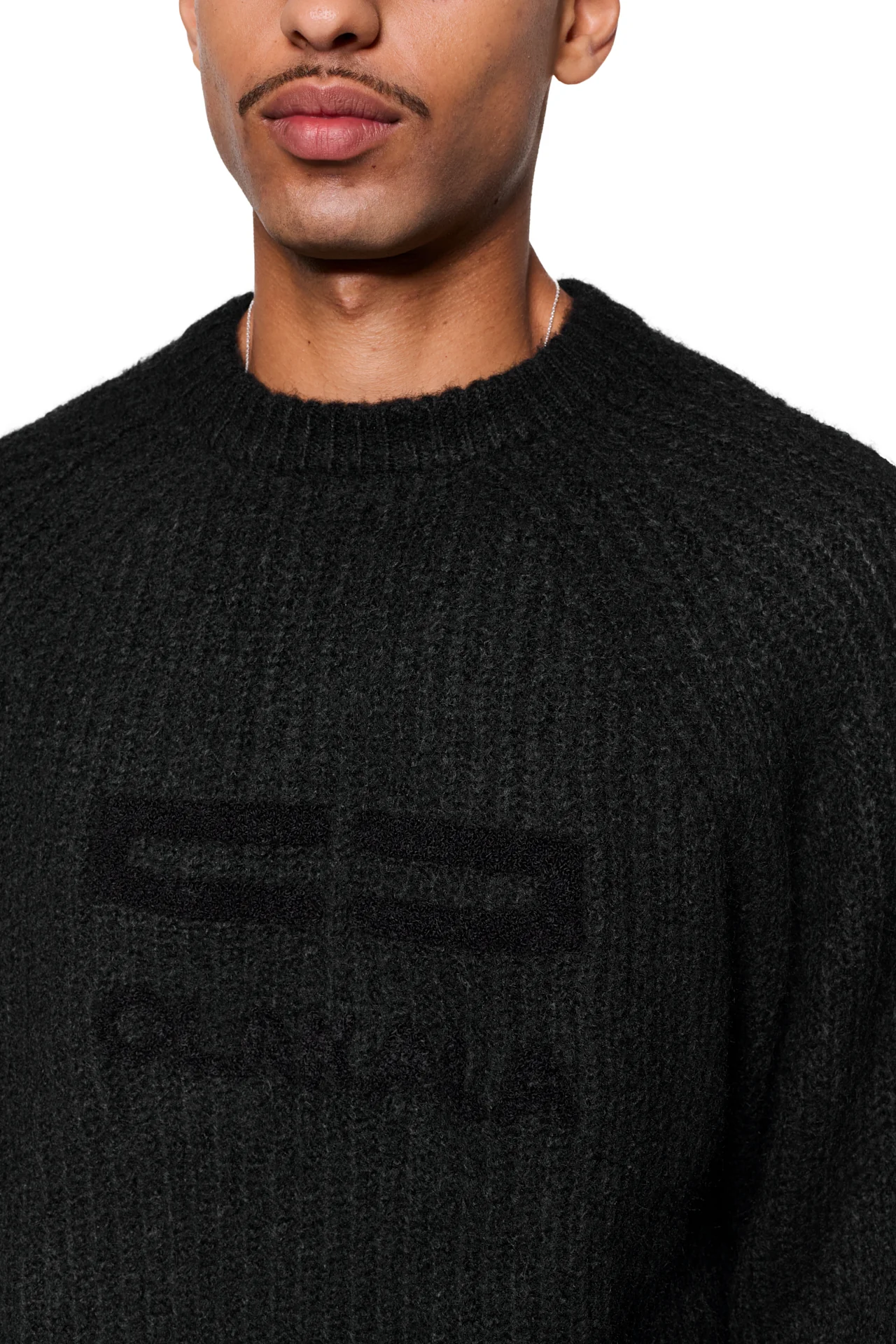 Fuzzy Knit Sweater Black - Image 6