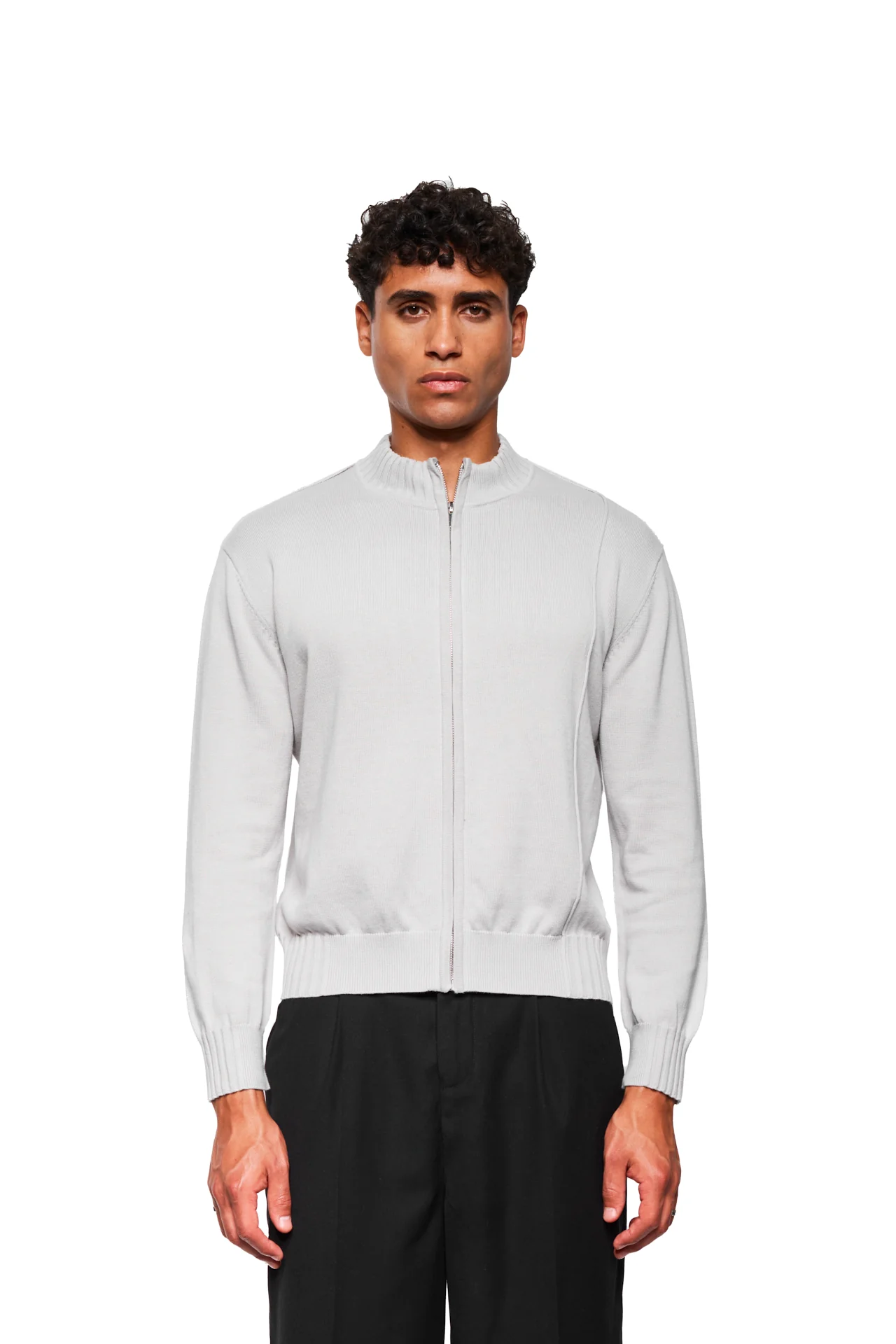 Summer Knit Jacket Light Gray - Image 3