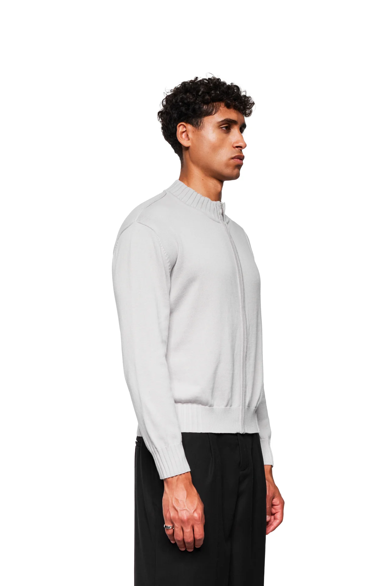 Summer Knit Jacket Light Gray - Image 4